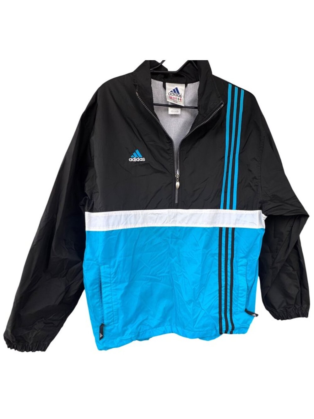 Vintage Adidas Y2K 1/2 Zip Pullover TRACKER HZ Mens Medium Jacket Windbreaker